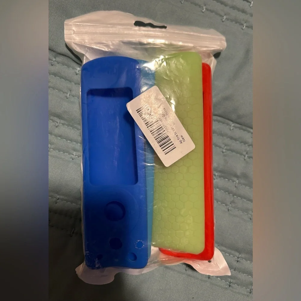 4 Silicone Remote Control Covers - Blue, Green, Red